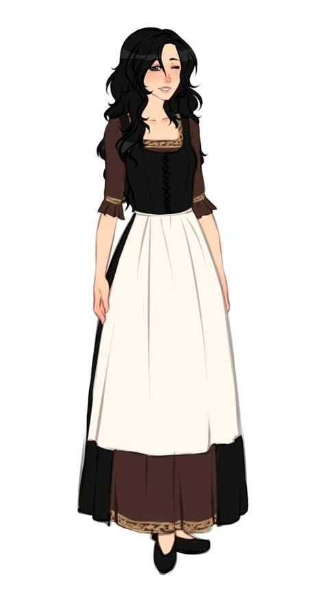 Princes Of The Apocalypse, Fantasy Peasant, Servant Clothes, Vestidos Anime, Estilo Hippy, New Character, The Apocalypse, Dress Drawing, Medieval Clothing