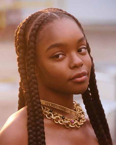 Pelo Chocolate, Marsai Martin, African Hair Braiding Styles, Braids Hairstyles Pictures, Protective Hairstyles Braids, Peinados Fáciles Para Cabello Corto, Natural Hair Braids, Cornrow Hairstyles, African Braids Hairstyles