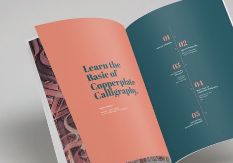 Typography Brochure, Table Of Contents Design, Design De Configuration, Mises En Page Design Graphique, Skottie Young, Template Brochure, Buch Design, Page Layout Design, Book And Magazine Design