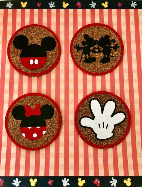 20 Diy Ideas For Stunning Coasters Disney Coasters Diy, Diy Disney Decor, Disney Coasters, Mickey Mouse Crafts, Disney Cruise Fish Extender, Disney Room, Disney Diy Crafts, Disney Room Decor, Lego Disney Princess