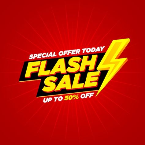 Flash sale banner lightning text and bac... | Premium Vector #Freepik #vector #flash-deal #big-banner #big #flash-sales Flash Sale Banner, Printable Signs Free, Out Of Order Sign, Big Sales Banner, Sidewalk Signs, Sale Logo, Campaign Logo, Text Background, Banner Template Design