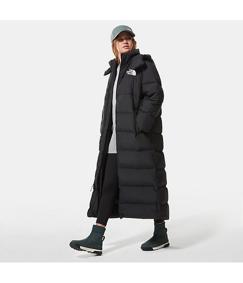 Long North Face Jacket, Long Puffer, North Face Women, Winter Wear, Winter Wardrobe, Long Coat, Outdoor Gear, New Black, Parka