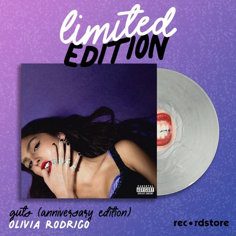 LIMITED | Olivia Rodrigo - GUTS (Anniversary Edition): Limited Silver Marble Vinyl LP Just announced! Celebrate one year of Olivia Rodrigo's sensational, second studio album *GUTS* with a brand new limited edition marbled silver vinyl LP. Available to secure now, while stock lasts. Shop now >>LINK IN BIO #oliviarodrigo #guts #label #recordstore #colourvinyl #vinyl #vinylcollection #vinylcollector #fansofvinyl #vinylcommunity @oliviarodrigo Marble Vinyl, Vinyl Collectors, Parental Advisory Explicit Content, Record Store, Studio Album, Illinois, Vinyl, Celebrities