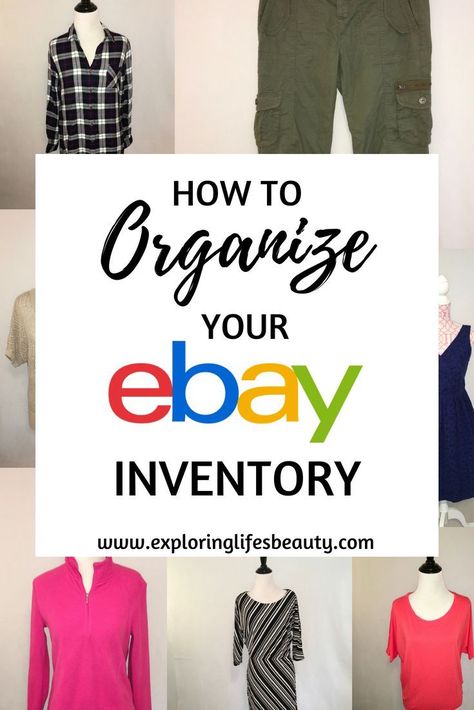 How to Organize & Manage your eBay Inventory | eBay Selling Tips | www.exploringlifesbeauty.com Reseller Office, Ebay Inventory Organization, Ebay Office, Inventory Organization, Ebay Selling Tips, Buying A Condo, Reselling Business, Selling On Amazon, Ebay Hacks