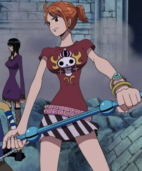 Nami Thriller Bark Outfit, Nami Outfits Style One Piece, Robin Thriller Bark, Nami Outfits, One Piece Logo, Piece Icons, Pirate Outfit, Anime Head, Dancers Outfit