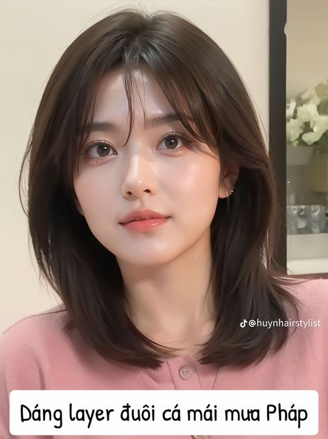 Hairdo Party Medium Hair, Korean Hairstyle Medium Round Faces, Front Curtain Bangs Short Hair, Wind Cut Hair, Haïr Style For Chubby Face, Hair Styles Office, Kdrama Short Hair, Haïr Cut For Chubby Face, Short Hairstyle Korean