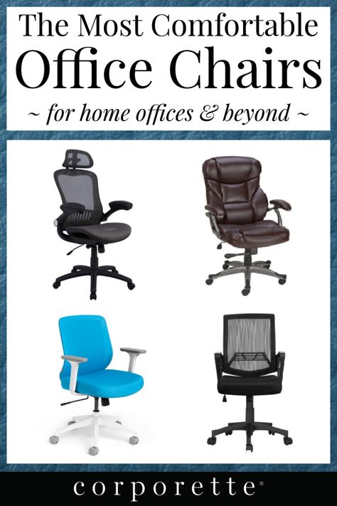 Thinking about updating your desk chair in your home office? These are the best office chairs for home offices -- reader favorites for their comfort, price, and adjustability!  Looking for something between a Herman Miller and a folding chair? We gotchu... Comfortable Office Chairs, Cool Office Desk, Best Ergonomic Office Chair, Best Home Office Desk, Most Comfortable Office Chair, Ergonomic Desk Chair, Best Office Chair, Comfortable Office Chair, Entertainment Wall