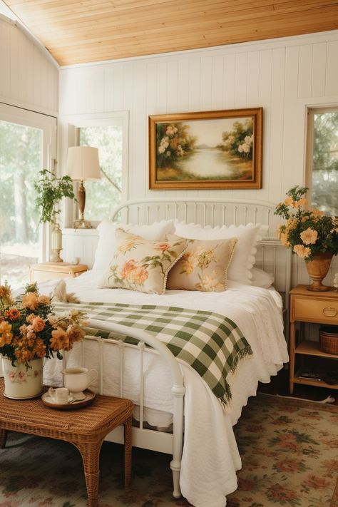 40+ Gorgeous Cottagecore Bedroom Ideas Cottagecore Bedroom Ideas, Cottagecore Bedroom, Cottagecore Home, Casa Country, Casa Vintage, Cottage Bedroom, Country Bedroom, Cottage Living, Guest Bedrooms