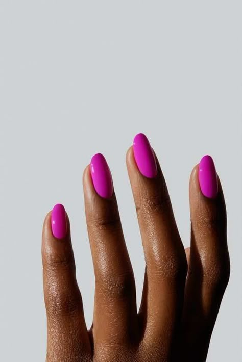 Bright Nail Colors Summer, Fuchsia Nails, Trip Nails, Magenta Nails, Vivid Magenta, Barbie Nails, Gel French Manicure, Fall Nail Ideas, Colors For Dark Skin