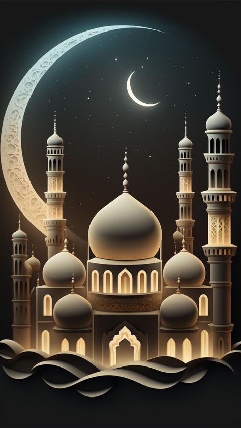 Ramadan Wallpaper Aesthetic, Ramadan Wallpaper Hd, Ramadan Wallpaper, Wallpaper Islami, New Nature Wallpaper, Ramadan Images, Mosque Art, Islamic Wallpaper Hd, Photo Frame Wallpaper