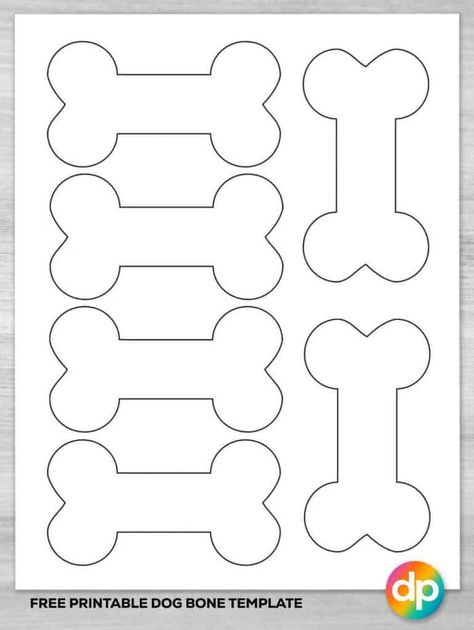 Dog Crafts Preschool, Dog Bone Template, Bone Template, Pet Study, Puppy Pals, Paw Birthday, Crafts At Home, D Is For Dog, Dog Template