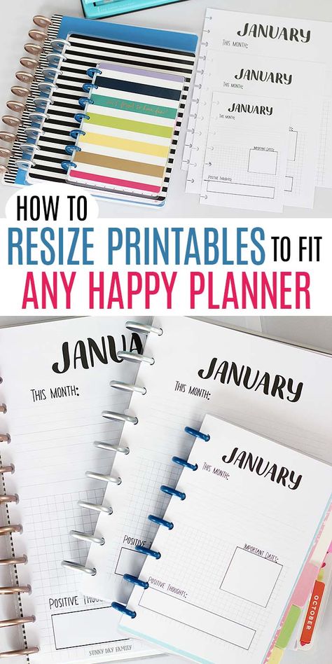 Organize Printables, Happy Planner Free Printable, Printables Planner, Happy Planner Printables, To Do Planner, Happy Planner Layout, Planner Tips, Printable Planner Pages, Mini Happy Planner