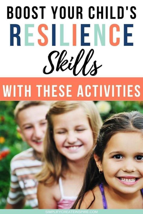 Building resilience in children helps them to navigate through the everyday ups and downs. It also helps them to cope with significant challenges, loss and difficult experiences. Helping your child to become more resilient will support them through these struggles during childhood, as well as setting them up with resilience skills into adulthood. Incorporate these resilience activities into your everyday life to help build your child's resilience skills. Building Resilience In Children, Building Resilience Activities, Emotional Resilience Activities, Teaching Resilience To Kids, Well Being Activities Children, Resilience Activities For Kids, Resilience Project, Resilience Building, Resilience Activities