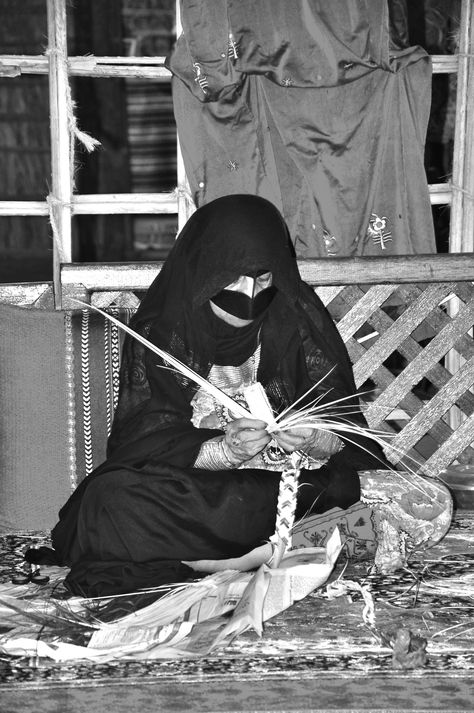 Burka! Sharjah Heritage Days! UAE Oman, A Black, Mask, Black And White, White, Black