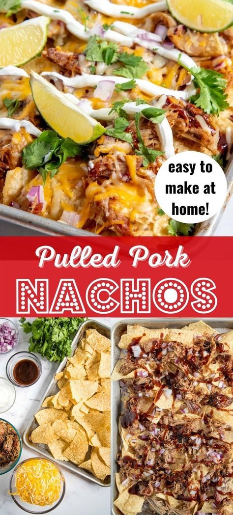 Pulled Pork Appetizer Ideas, Pulled Pork Appetizer, Traeger Pulled Pork, Pulled Pork Nachos Recipe, Bbq Appetizers, Bacon Dishes, Pulled Pork Nachos, Pork Nachos, Easy To Make Appetizers