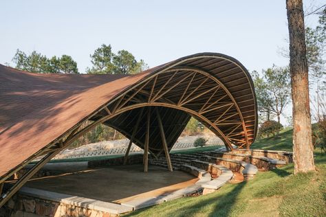 Tongji University, Garden Site, Events Place, Pavilion Architecture, Resort Architecture, Bamboo Structure, Bamboo Architecture, Pavilion Design, Parametric Architecture