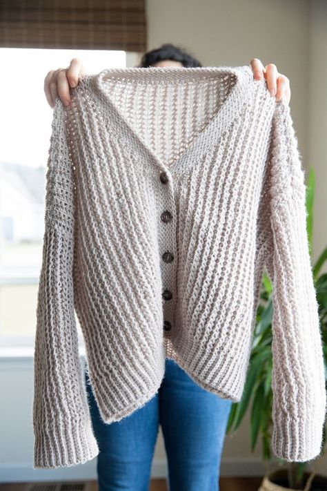 Crochet Ribbed Cardigan Pattern, Cardigan Knit Pattern Free, Crochet Tie Cardigan Pattern Free, V Neck Crochet Cardigan, Crochet Button Up Sweater, Slouchy Crochet Cardigan, Crochet Button Cardigan Pattern Free, Crochet Ribbed Cardigan Pattern Free, Crochet Edging For Cardigan