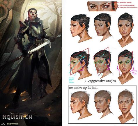 Concept art for Cassandra Pentaghast, from Dragon Age: Inquisition Cassandra Pentaghast, Alien Isolation, Vampire Masquerade, Dragon Age Games, Dark Souls 3, Walking Tall, Dragon Age Inquisition, Elden Ring, Bloodborne