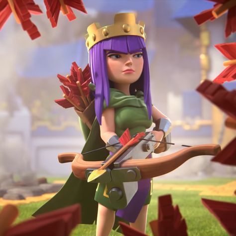 Archer Queen, Clash Royale Wallpaper, Queens Wallpaper, Totally Spies, Clash Royale, Clash Of Clans, Game Character, Queen