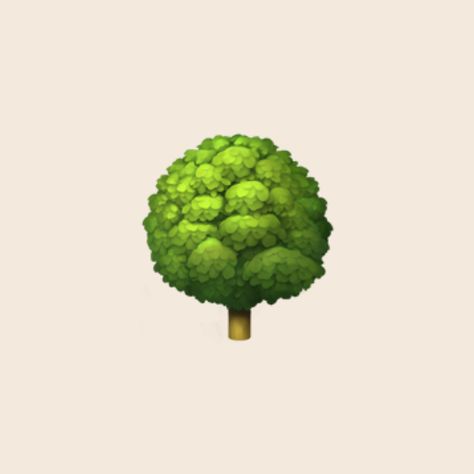 Tree Emoji, Beige Icons:), Fruit