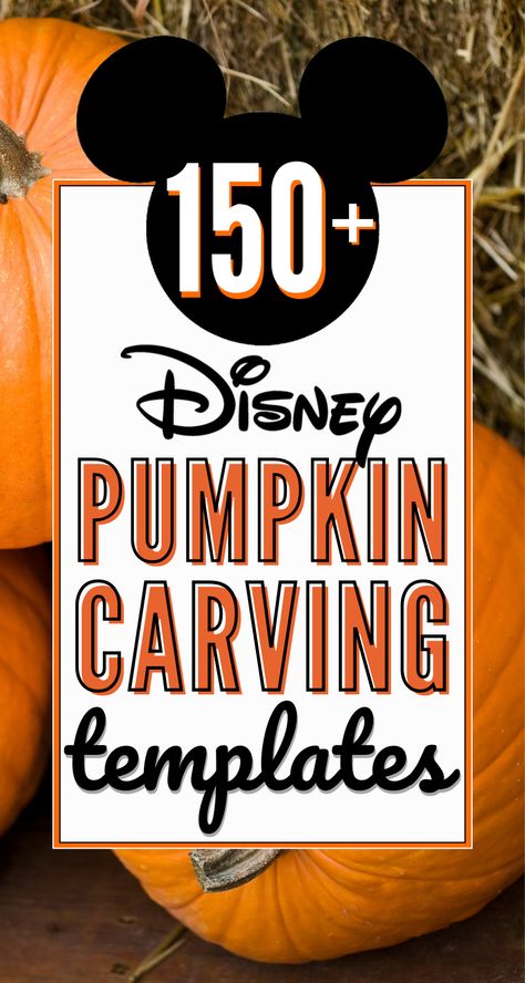 150 Disney pumpkin carving templates for Halloween! Your pumpkin will glow with free printable pumpkin patterns with Disney princess, Star Wars, Marvel, Pixar, Disney Villans and more! So many Easy and advanced stencils! Download them today and turn your favorite Disney character into one of so many Disney pumpkin ideas with these free Disney pumpkin carving stencils! You'll even find Stitch, Minnie Mouse, Mickey Mouse, Ariel, Forky from Toy Story, Beauty and the Beast, Coco, Jack Skellington. Disney Pumpkin Carving Ideas, Pumpkin Carving Disney Stencils, Disney Pumpkin Carving Patterns, Disney Pumpkin Stencils, Disney Pumpkin Carving Templates, Disney Halloween Decorations, Carving Templates, Disney Pumpkin Carving, Halloween Pumpkin Carving Stencils