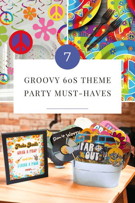 Get ready to transform your space and transport your friends back to the swinging 60s! Discover our top 7 must-haves that'll add all the peace, love, and groovy vibes to your party. From decor to fun props, these essentials will make your bash unforgettable! ✌️🌼🎉 60s Theme Party Decorations, 60s Party Themes, 60s Theme Party, 60s Theme, 60s Party, Groovy Vibes, Swinging 60s, 18th Birthday Party, Theme Party Decorations