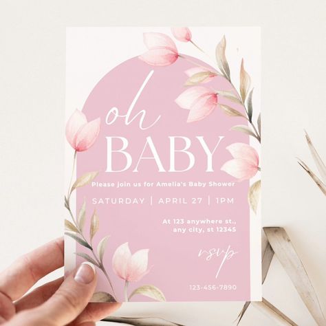 Oh Baby, it's a girl! 🩷 Who is due with a little princess this year?! Tell us your due date 🌸 #babygirlshower #babysprinkleideas #babyshowers #itsagirl #babyshowerinvitations Baby Girl Invitations Templates, Baby Shower Invitations Girl, Girl Baby Shower Invitations, Baby Girl Shower Invitations, A Little Princess, Stationary Gifts, Floral Baby Shower Invitations, Baby Shower Flowers