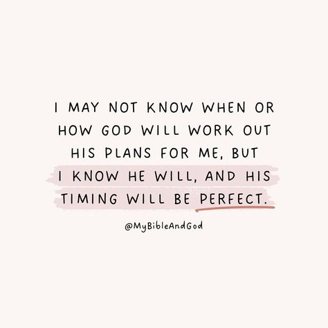 Time and season are in the Lord’s hands. Whatever He promised you, He will fulfill it. “For the Lord Almighty has purposed, and who can thwart him? His hand is stretched out, and who can turn it back?” — Isaiah‬ ‭14‬:‭27 When The Time Is Right I The Lord Quotes, When The Time Is Right I The Lord, Spiritual Reminders, Praise Quotes, Lord Quote, Job Motivation, Godly Living, God's Plans, My Bible