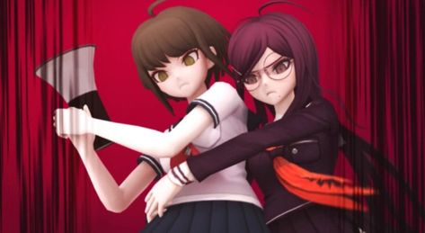 Toko Fukawa And Komaru Naegi, Toko Fukawa Sprite Ultra Despair, Danganronpa Toko X Komaru, Toko Fukawa Ultra Despair, Komaru Naegi Fanart, Toko Fukawa X Komaru Naegi, Komaru X Toko, Toko And Komaru, Toko X Komaru