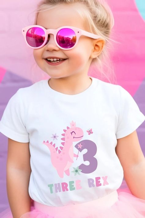 Dinosaur Birthday Shirt Girl 3 Birthday Shirt Dino 3rd Birthday Girl Three Rex Shirt Pink Dinosaur 3rd Birthday Shirt Girl Dino Shirt Pink - Etsy 3rd Birthday Shirt Girl, Three Rex Shirt, 3 Birthday Shirt, Dinosaur 3rd Birthday, Dino Birthday Shirt, 3rd Birthday Girl, Diy Birthday Party Favors, Cheap Birthday Party, Small Birthday Parties