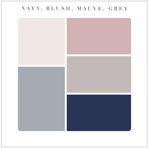 Schlafzimmer Blush And Blue Bathroom, Grey Navy Pink Living Room, Navy And Blush Bedroom Master, Mauve Navy Bedroom, Pink Navy Blue Bedroom, Blue Bedrooms Ideas For Women, Pink And Navy Blue Bathroom, Guest Bedroom Colors Colour Palettes, Navy And Pink Bedroom Ideas