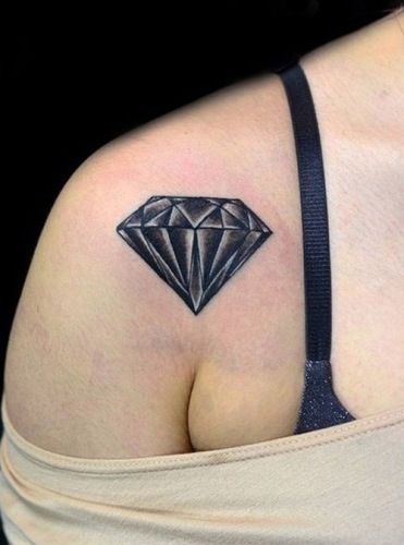 A black diamond Diamond Tattoo Meaning, Traditional Diamond Tattoo, Black Diamond Tattoos, Small Diamond Tattoo, Diamond Tattoo Designs, Gladiator Tattoo, Diamond Tattoo, Gem Tattoo, Black Tattoo Cover Up