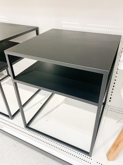 Ikea Side Table Black, Black And Silver Side Tables, Black Wire Side Table, Black Metal Square Side Table, Black Gothic Side Table, Metal End Table, Metal End Tables, Black Side Table, Black Side