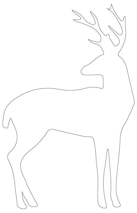 The Clipart Page: 100's of Clipart, Line Art, Applique Patterns Reindeer Outline Free Printable, Deer Line Drawing, Reindeer Outline, Deer Outline, Deer Drawing, Applique Sewing, Colorful Wall Hanging, Bear Silhouette, Deer Pattern