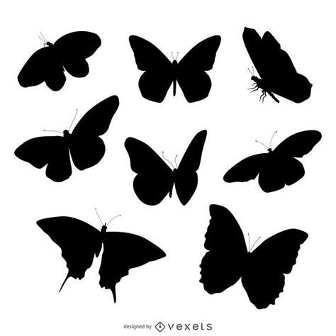 Butterfly silhouette illustration set #AD , #spon, #Ad, #silhouette, #illustration, #set, #Butterfly Yellow Paintings, Silhouette Butterfly, Butterfly Silhouette, Small Tats, Pruning Saw, Butterfly Species, Silhouette Tattoos, Silhouette Template, Butterfly Images