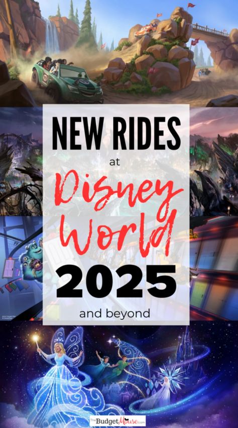 New rides at Disney World 2025 and beyond. Best Rides At Disney World, Disney Rides By Height, Disney With Teens, Hidden Mickeys At Disney World, Disney World Rides List 2024 Printable, Disney World Birthday Trip, Best Time To Go To Disney World, Planning A Trip To Disney World, Disney Hacks With Kids