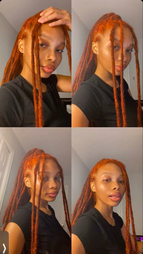 Protective Style Braids, Short Locs Hairstyles, Ginger Hair Color, Faux Locs Hairstyles, Dyed Natural Hair, Hair Twist Styles, Pretty Braided Hairstyles, Pretty Hair Color, Dreadlock Hairstyles