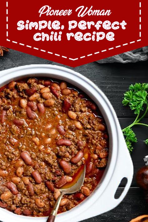 Pioneer Woman Chili - IMGPROJECT Pioneer Woman Soups, Slow Cooker Round Roast, Chili Recipe Food Network, Chili Recipe Pioneer Woman, Pioneer Woman Chili, Smoked Corned Beef Brisket, Creamed Peas And Potatoes, Pioneer Woman Cinnamon Rolls, Food Network Recipes Pioneer Woman