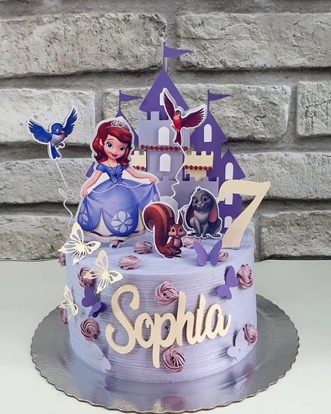 Sophia Birthday Cakes, Sofia Cakes Princess, Sofia The First Birthday Party Cake, Sofia The First Cake Design, Sofia Theme Cake, Sofia Cake Design, Topper Princesa Sofia, Sophia The First Birthday Cake, Sophia The First Cake