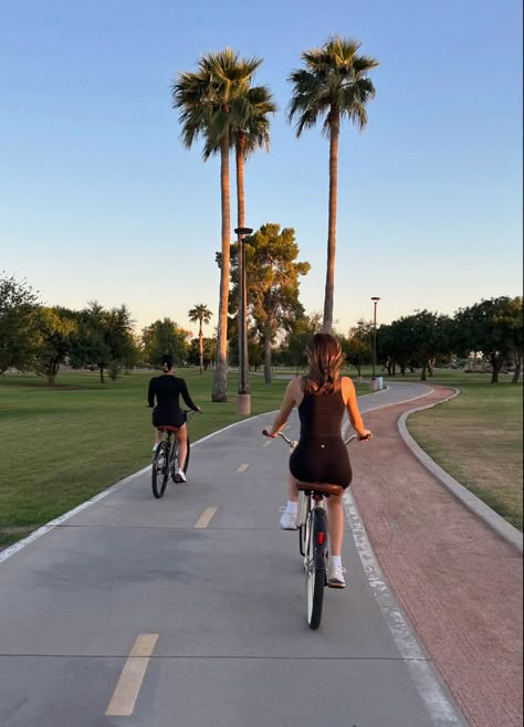 Summer inspo , sunset bike rides Riding Bike Aesthetic, Bike Riding Aesthetic, Aesthetic Bike Ride, Bike Rides With Friends, Bike Ride Aesthetic, Beach Bike Ride, Biking Aesthetic, Summer Bike Ride, Aesthetic Bike