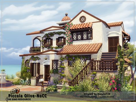 Italian House Plans, Sims 4 Lots, Sims 4 Houses Layout, Lotes The Sims 4, Vineyard House, Sims 4 Family, Sims 4 House Plans, Sims 4 House Building, Sims 4 House Design