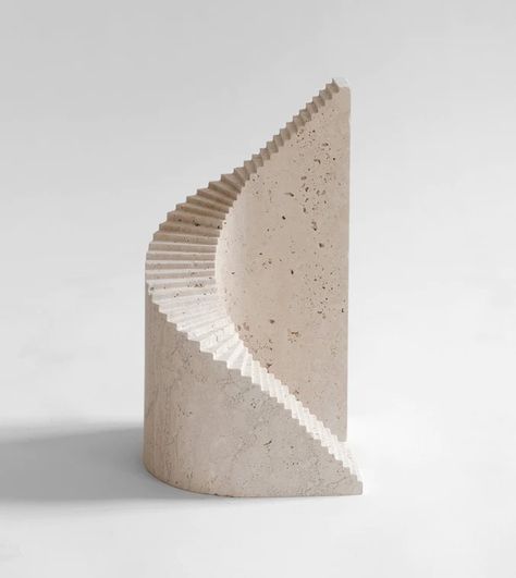 Spiral and Flight Sculptures– Origin Made Spiral Architecture, Spiral Sculpture, Limestone Sculpture, Conceptual Model Architecture, Architecture Sculpture, Pink Bedroom Design, Modern Art Sculpture, Beige Stone, Travertine Stone