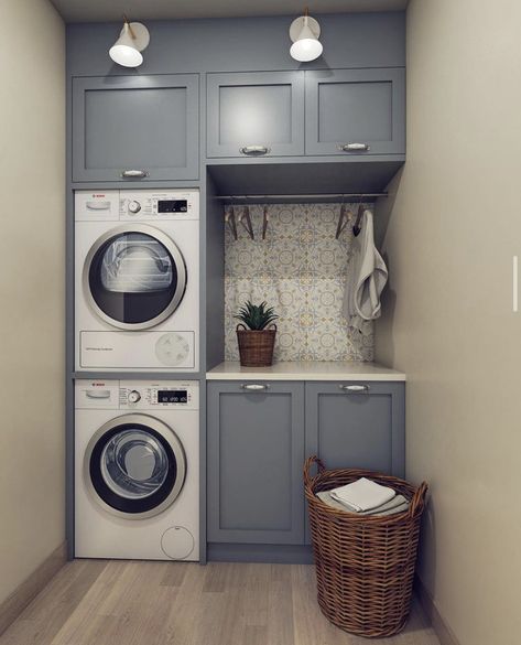 10 Small Laundry Room Ideas for Organization & Storage Laundry Room Ideas For Stackable Washer And Dryer, Hallway Laundry Storage Ideas, Small Laundry Room Ideas Stackable Mudroom, Closet Laundry Room Ideas Hallways Stackable, Small Laundry Room Ideas Stacked Washer, Laundry Room With Stacked Washer And Dryer, Small Utility Laundry Room Ideas, Stacked Washer Dryer Laundry Room Small Layout, Laundry Room Cabinet Organization Ideas