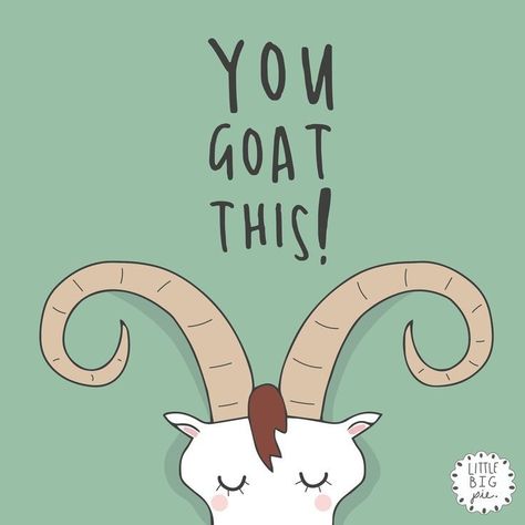 Animal Encouragement, Optimism Illustration, Encouragement Puns, Animal Love Quotes, Happy Goat, Punny Cards, Animal Love, Pin Search, Drawing Graphic