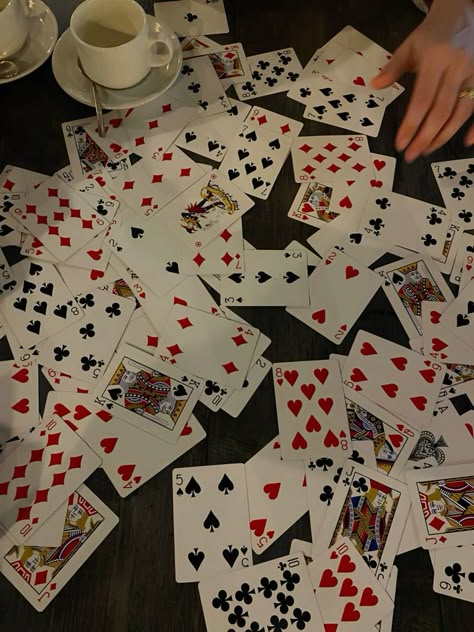 Cards Poker Aesthetic, Playing Poker Aesthetic, Classy Poker Party, Playing Card Collection, Card Game Photoshoot, Poker Table Aesthetic, Poker Cards Aesthetic, Card Deck Aesthetic, Aesthetic Playing Cards