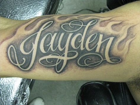 Jayden fire Jayden Tattoo Names Design, Jayden Name Tattoos, Jayden Tattoo, 3d Writing, Future Hairstyles, Geometric Tattoo Arm, Tattoo Outline Drawing, C Tattoo, Fire Tattoo