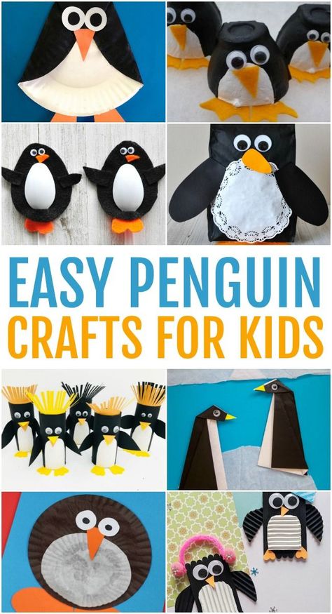 No matter what the age, your kids are going to love making these super cute and adorable penguin crafts, perfect to go along with animal unit study. Penguin Crafts For Kids, Animal Unit Study, Fun Facts About Penguins, Penguin Crafts Preschool, Origami Penguin, Penguin Crafts, Penguin Craft, Crafty Decor, Animal Crafts For Kids