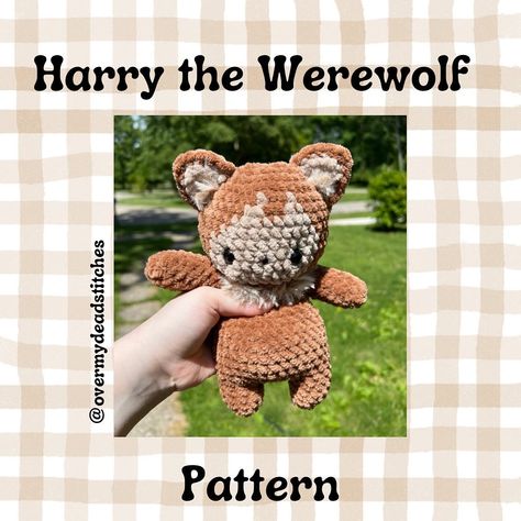 FREE PATTERN ALERTTTT 🚨🚨crochet pattern, crochet, pattern, crochet halloween, halloween, halloween pattern, werewolf, werewolf pattern Werewolf Costume, Crochet Pour Halloween, The Werewolf, Halloween Crochet Patterns, Crochet Lovers, Halloween Crochet, Free Halloween, June 22, All Love