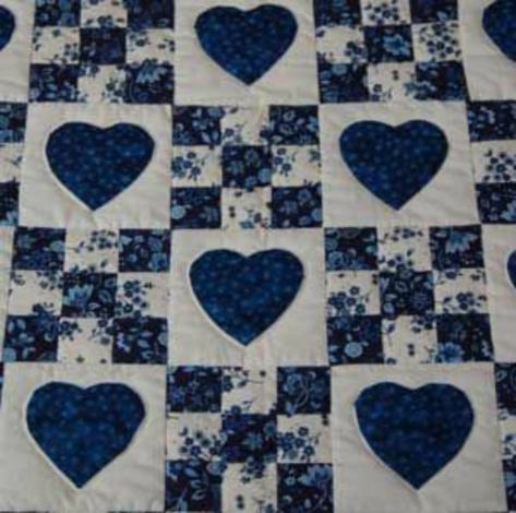 Made for Adley — Heart and Nine Patch Quilt Beginners Quilt, Quilt Heart, Colchas Quilting, Amish Quilts For Sale, Heart Quilts, Amish Quilt, 9 Patch Quilt, Heart Quilt Pattern, Appliqué Quilts