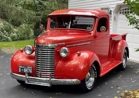 1940 Chevrolet Pickup is up for sale in Clarence, New York Listing ID CC-1768141 Goodyear Tires, Chevrolet Truck, Vintage Red Truck, Pickups For Sale, Old Pickup, Classic Chevrolet, Chevrolet Pickup, Old Pickup Trucks, Panel Truck